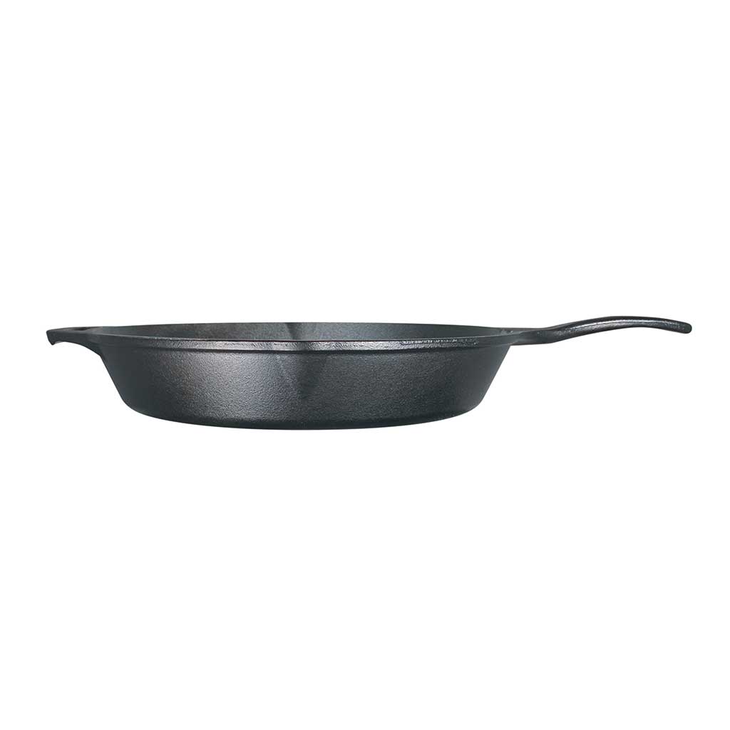 Round Cast Iron Frying Pan with handle and counter-handle Lodge 33,66 cm